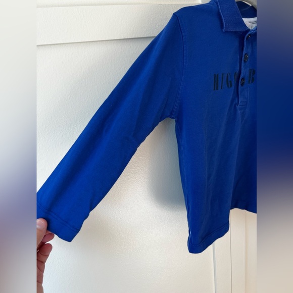 Hugo Boss Boys Blue Collar Cotton Long Sleeve Shirt‎ Size 4 - Picture 10 of 12